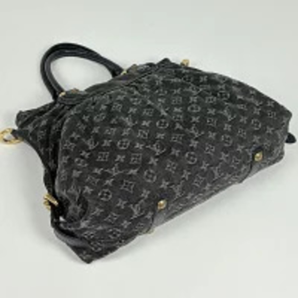 Louis Vuitton Neo Cabby Handbag Black Denim Monogram Noir